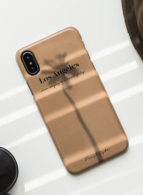 Freshista洛杉矶焦糖色iPhoneX手机壳r苹果8Plus7保护套Max11pro
