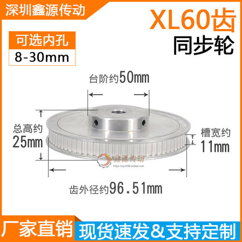 同步轮XL60齿同步皮带齿轮同步轮