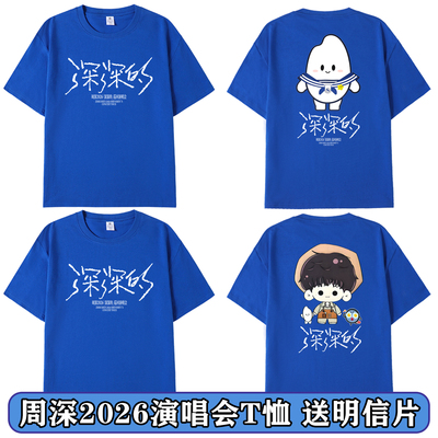 周深演唱会深深的同款短袖T恤