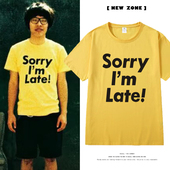 一百种生活Sorry T恤上衣服 卢广仲演唱会我迟到了短袖 I’m Late