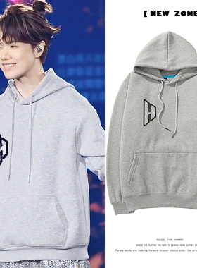 DDW张敬轩The next 20演唱会同款灰色卫衣男女秋冬加绒帽衫上衣服