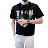男士短袖T恤潮牌社会小伙时尚圆领字母印花B323-DT08-P45控65，男装T恤，星座301C（原B323）