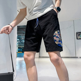 B323-DK17-P48控68社会小伙店主风潮流百搭风休闲短裤五分裤，男装牛仔裤，星座301C（原B323）