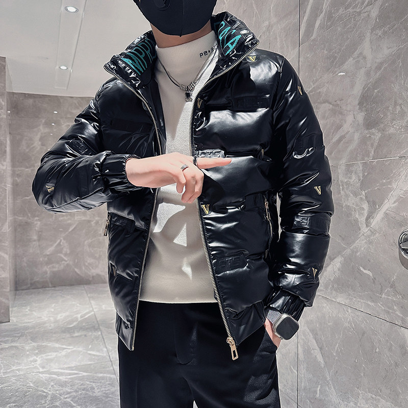 立领羽绒服男修身社会小伙立体字母印花B323-YR01-P128控168,男装羽绒服,星座301C（原B323）
