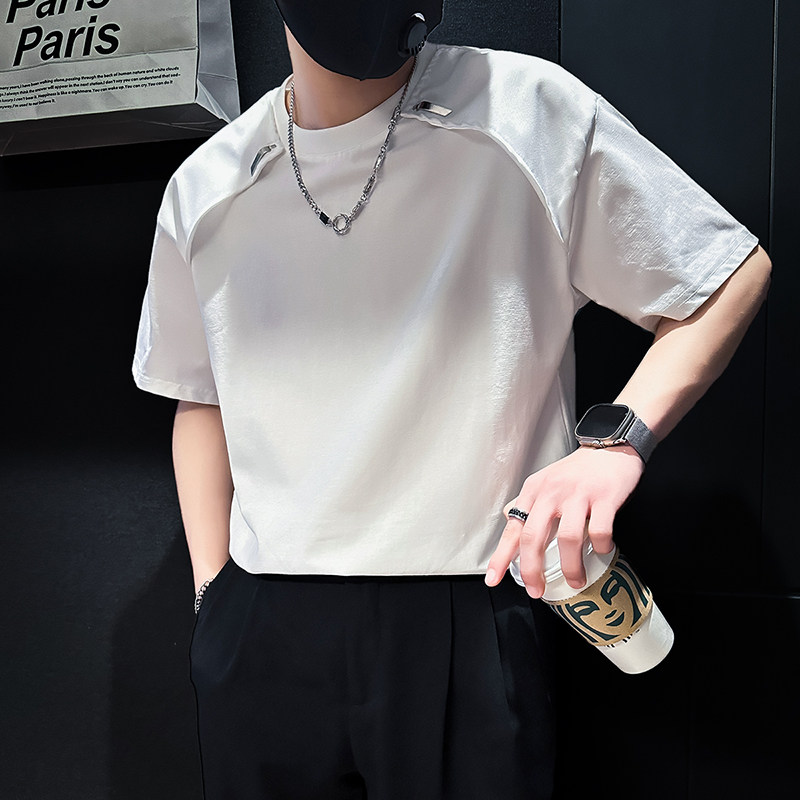 短袖男款潮牌夏季设计感小众T恤社会小伙店主风B323-DT57-P58图片
