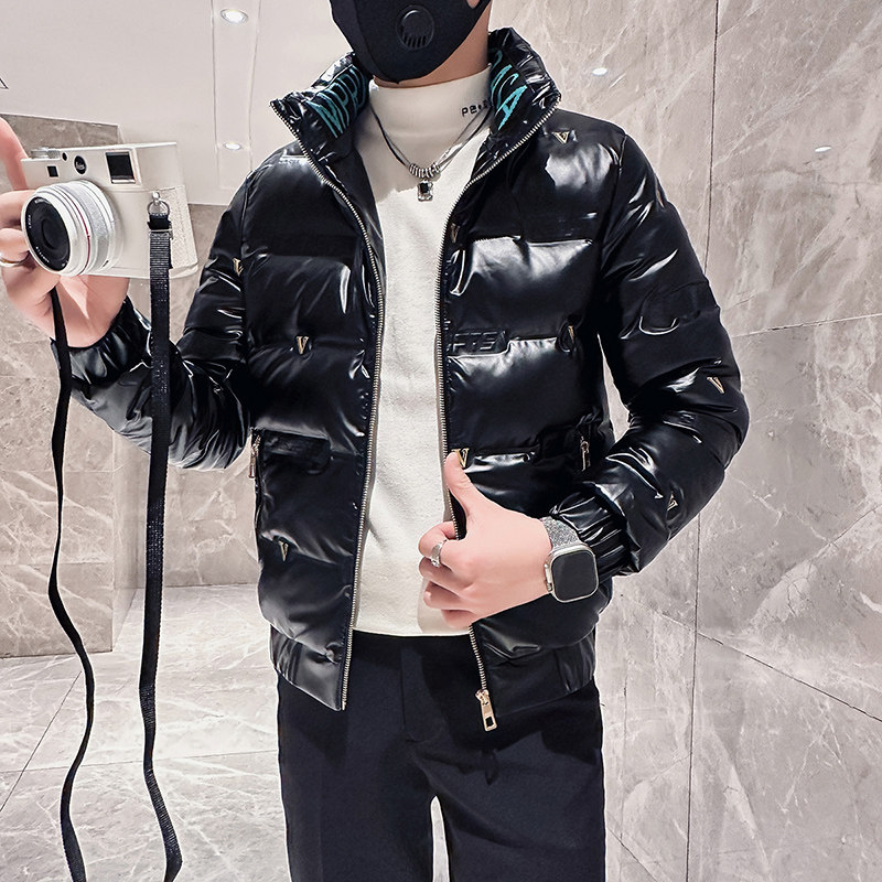 立领羽绒服男修身社会小伙立体字母印花B323-YR01-P128控168,男装羽绒服,星座301C（原B323）
