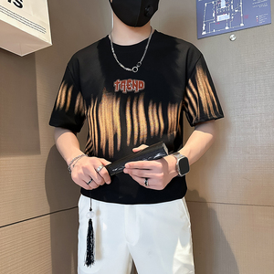 B323-DT73-P48控68社会小伙短袖T恤男店主风痞帅流行百搭半袖衣服图片