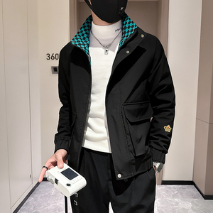 春秋款刺绣外套男高级感修身社会小伙网红夹克B323-JK03-P88