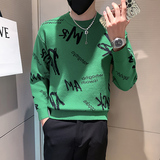 双面穿毛衣男潮牌社会小伙秋冬季字母圆领针织衫两色M22-P78，男装针织衫/毛衣，星座301C（原B323）