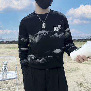 泰山印花刺绣卫衣男潮牌社会小伙高级感痞帅外套B323/WY13A/P65图片