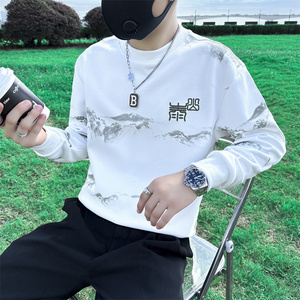 泰山印花刺绣卫衣男潮牌社会小伙高级感痞帅外套B323/WY13A/P65图片