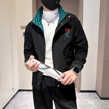 网红外套男潮牌高级感玫瑰花刺绣社会小伙夹克B323-JK02-P88，男装夹克，星座301C（原B323）
