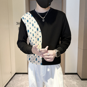 抖音格子拼接卫衣男潮高级感社会小伙外套修身B323-WY22A-P58，女装短外套，星座301C（原B323）