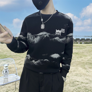 泰山印花刺绣卫衣男潮牌社会小伙高级感痞帅外套B323/WY13A/P65图片