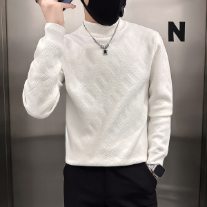 高支高密抖音社会小伙毛衣男肌理感提花针织衫B323-M37-P78控108图片
