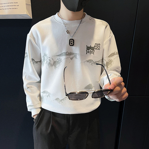 泰山印花刺绣卫衣男潮牌社会小伙高级感痞帅外套B323/WY13/P65图片