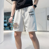 B323-DK20-P48控68社会小伙店主风潮流风刺绣休闲短裤五分裤，男装牛仔裤，星座301C（原B323）
