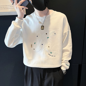 宽松卫衣男潮牌重工刺绣高级感痞帅社会小伙外套B323/WY17/P68,女装短外套,星座301C（原B323）