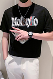 社会小伙短袖T恤男潮牌印花圆领时尚DT12/P45控65，男装T恤，星座301C（原B323）