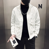 社会小伙外套男修身羽毛提花图案高级感外套B323-JK10-P98控138，女装短外套，星座301C（原B323）