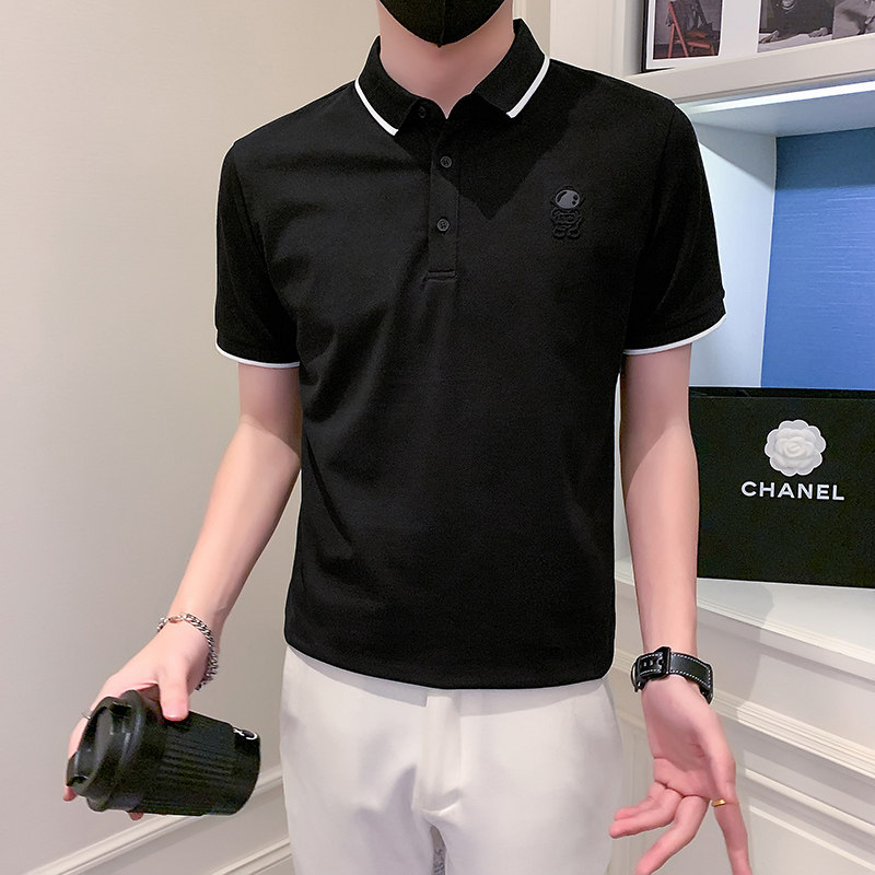 社会小伙短袖polo衫男宇航员浮雕图案PL04/P55控75,男装Polo衫,星座301C（原B323）