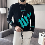 2025新款社会小伙卫衣男字母印花潮牌修身圆领痞帅WY04-P53控75，男装卫衣，星座301C（原B323）