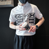 B323-PL20-P55控75短袖男POLO衫社会小伙店主风夏季新款高级感，男装Polo衫，星座301C（原B323）