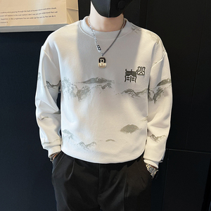 泰山印花刺绣卫衣男潮牌社会小伙高级感痞帅外套B323/WY13/P65图片