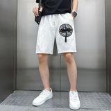 B323-DK22-P48控68社会小伙店主风潮刺绣风休闲短裤五分裤，男装牛仔裤，星座301C（原B323）