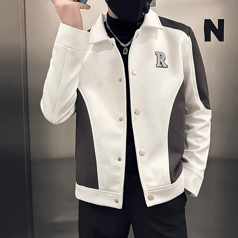 高品质有垫肩社会小伙外套男高级感痞帅夹克B323-JK09-P88控128,男装夹克,星座301C（原B323）
