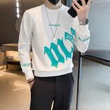 2025新款社会小伙卫衣男字母印花潮牌修身圆领痞帅WY04-P53控75，男装卫衣，星座301C（原B323）