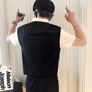 polo衫男士短袖夏季2025新款痞帅高社会小伙店主风B323-PL19-P55图片