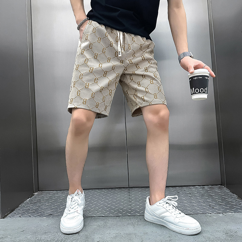 B323-DK19-P48控68社会小伙店主风青春潮流痞帅休闲短裤五分裤图片