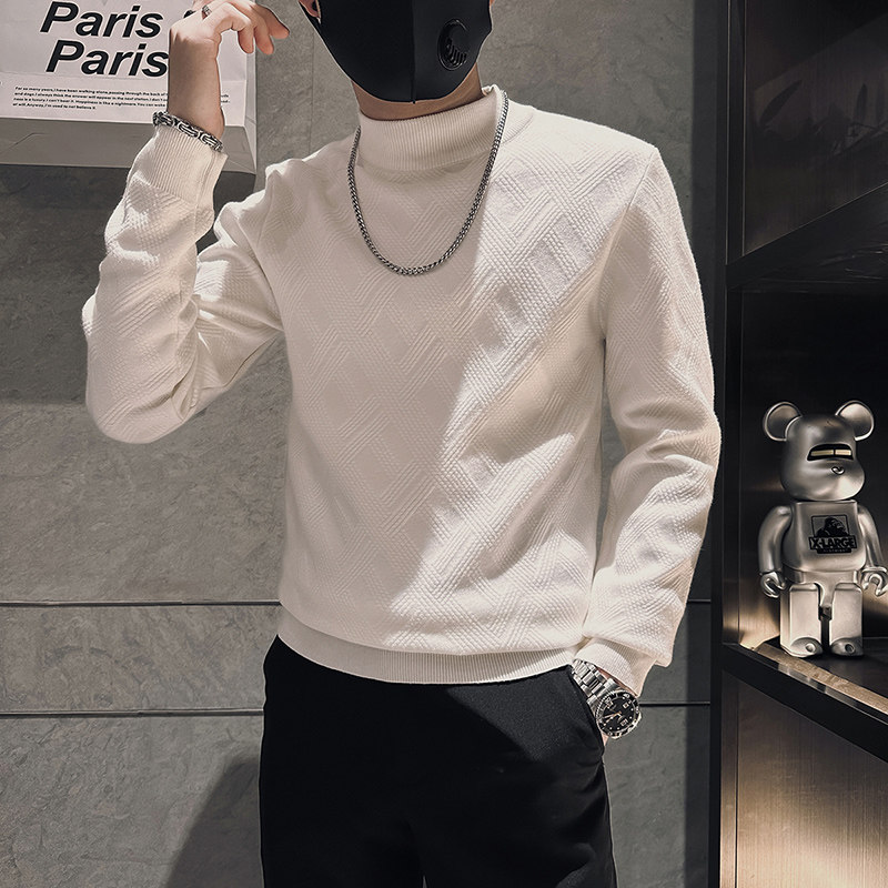 高品质肌理感毛衣男加厚潮流社会小伙针织衫B323-M37A-P78控108,男装针织衫/毛衣,星座301C（原B323）