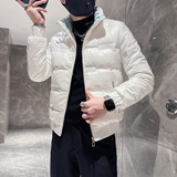 立领羽绒服男修身社会小伙立体字母印花B323-YR01-P128控168，男装羽绒服，星座301C（原B323）