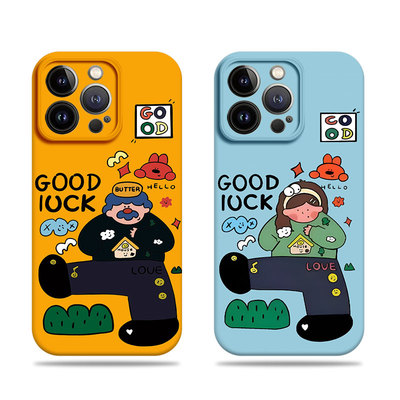 苹果17promax插画大叔女孩菲林情侣手机壳适用苹果华为一加ACE5竞速版vivos50promini畅享60PROIQOONEO9IQOON