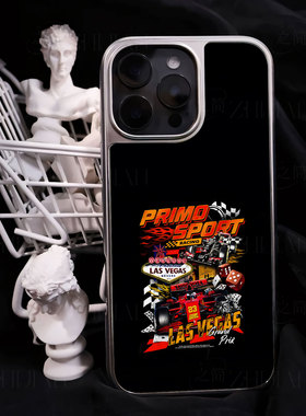 维加斯赛车手机壳大孔电镀黑框碳纤纹二合一磁吸适用苹果17promax华为MATE70PROPLUSPURA80PROPLUSP60PRO