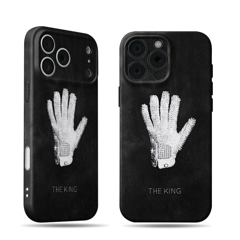 杰克逊钻手套磨砂磁吸手机壳大孔亮面硬壳适用苹果iphone18promax华为PURAXVIEWOPPORENO13PRO华为NOVA14ULTR