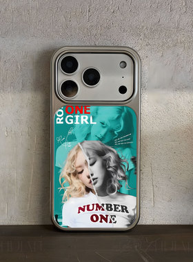 裂脸双色女孩手机壳大孔电镀黑框碳纤纹二合一磁吸适用苹果17promax华为PURA80ULTRAPURA70PROPLUS小米15PRO