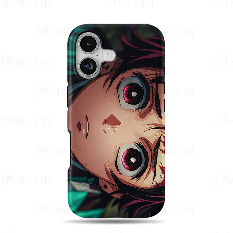 炭治郎惊恐脸磨砂磁吸手机壳大孔亮面硬壳适用苹果iphone18promax华为PURAXVIEW荣耀MAGIC4PRO红米K70至尊版