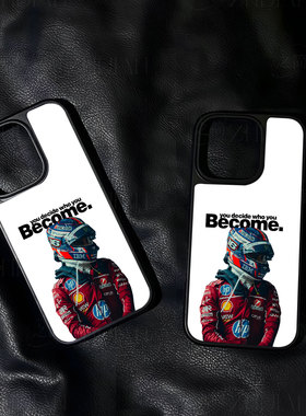 红服赛车手手机壳大孔电镀黑框碳纤纹二合一磁吸适用苹果17promax华为PURA80PROPLUSPURA70ULTRAPURA70PROPLU