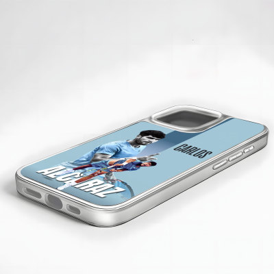 卡洛斯网球手机壳大孔电镀黑框碳纤纹二合一磁吸适用苹果17promax华为小米14PROPURA70ULTRAMATE70PROPLUS