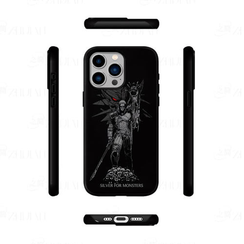 猎魔人杰洛特磨砂磁吸手机壳大孔亮面硬壳适用苹果iphone18promax华为PURAXVIEW荣耀MAGIC5PROOPPORENO6PRO