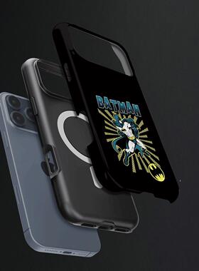 复古蝙蝠侠图硬壳磨砂磁吸手机壳适用苹果iphone17promax华为OPPOFINDX9PRO小米17PROMAX荣耀400PROP70PRO