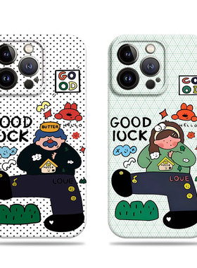 苹果17promax插画大叔女孩菲林情侣手机壳适用苹果华为MATE60PRO+真我GT7P70PROVIVOS18PRO小米CIVI5PRO