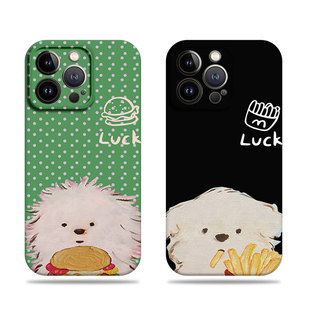 苹果17promax狗狗薯条汉堡菲林情侣手机壳适用苹果华为VIVOY77ENOVA13NOVA13PRO荣耀GTPROOPPOA97