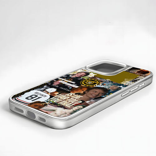 Rozanov冰球拼贴手机壳大孔电镀黑框碳纤纹二合一磁吸适用苹果17promax华为P60PROPURA70ULTRA小米15PRO