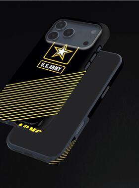 美国陆军硬壳磨砂磁吸手机壳适用苹果iphone17promax华为VIVOX200至尊P70ULTRA小米14proOPPOFINDX9PRO