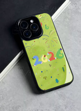 苹果17promax马年烟花玻璃手机壳马年新年祝福有钱适用苹果华为红米K80PRO三星S25ULTRAP70PRO小米15SPRO