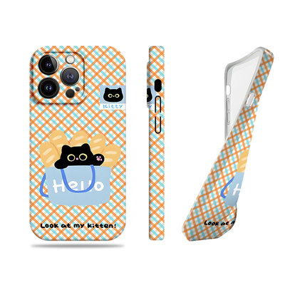 苹果17promax猫咪面包鱼菲林情侣手机壳适用苹果华为P60PROFINDX8PRO小米MIX4P70ULTRAOPPOA97